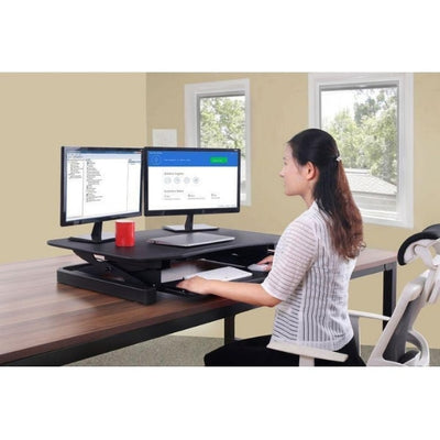 ApexDesk ZT Electric Desk Riser 3D View Sitting