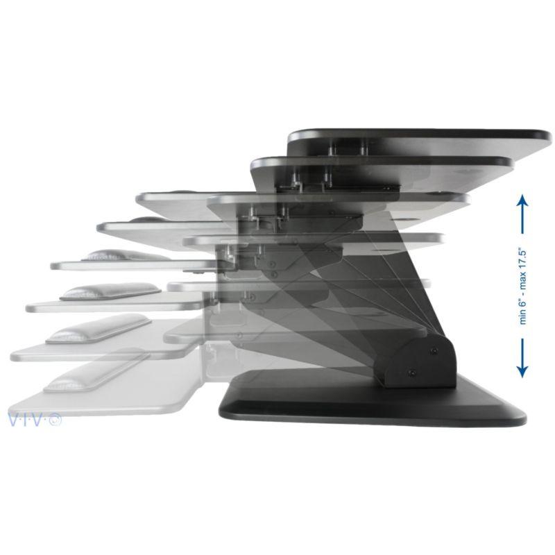 VIVO - Compact Height Adjustable Standing Desk Riser - Standing Desk Nation