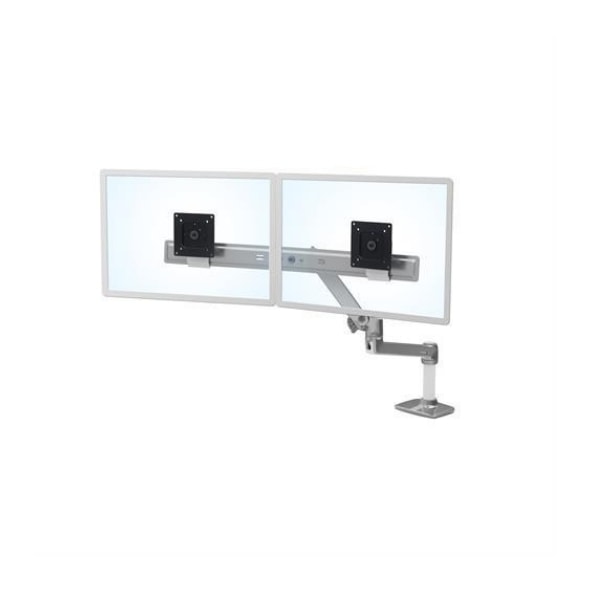 Ergotron LX Dual Direct Arm 3D View Brushed Aluminum