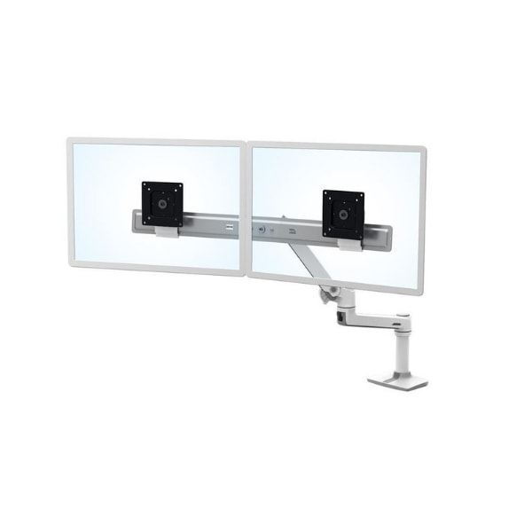 Ergotron LX Dual Direct Arm 3D View White