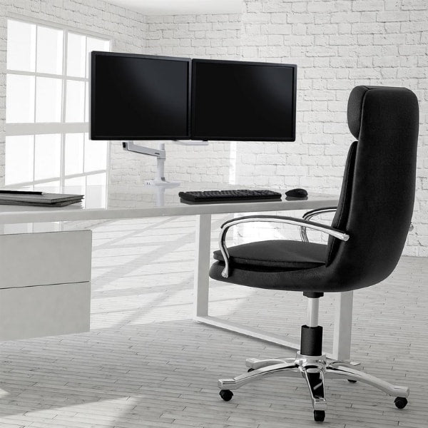 Ergotron LX Dual Direct Arm Front View