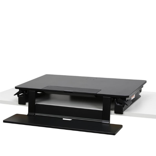 Ergotron WorkFit TLE Sit Stand Desktop Workstation 3D VIew Comprerssed