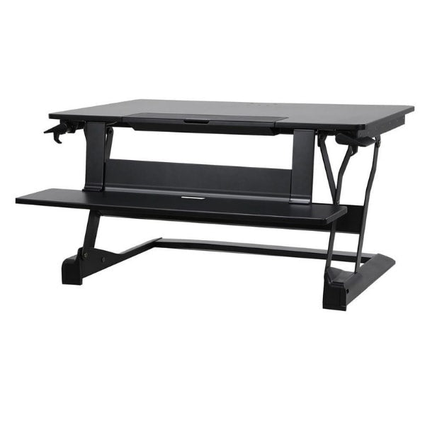 Ergotron WorkFit TLE Sit Stand Desktop Workstation 3D View Raised