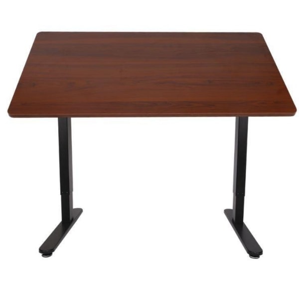 Flexispot Electric Height Adjustable Desk Black Frame Mahogany
