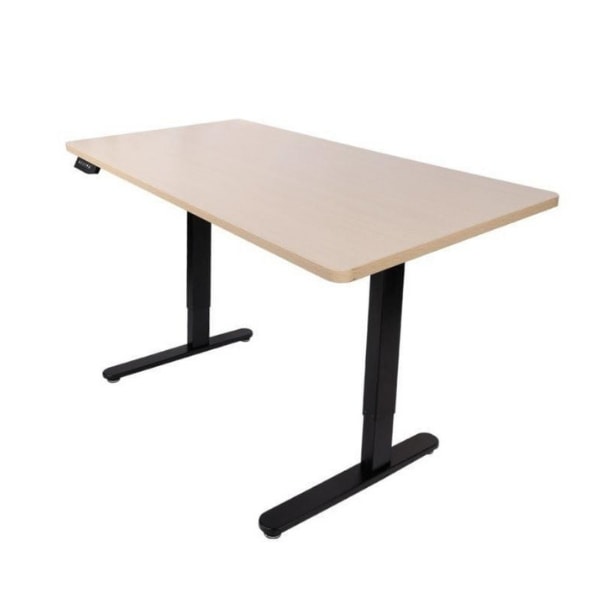 Flexispot Electric Height Adjustable Desk Black Frame Maple