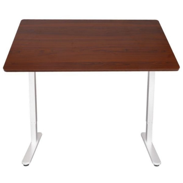 Flexispot Electric Height Adjustable Desk White Frame Mahogany