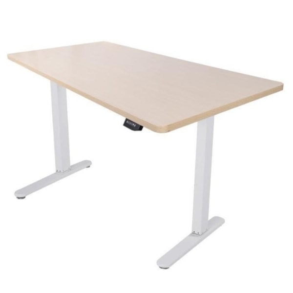 Flexispot Electric Height Adjustable Desk White Frame Maple