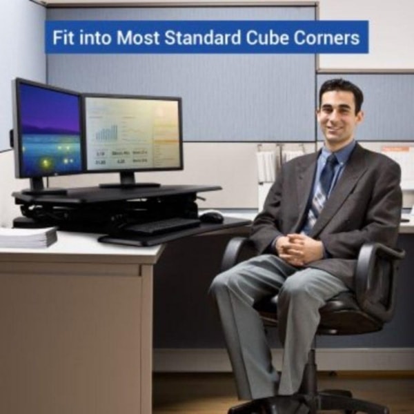 Flexispot M4 Corner Standing Desk Converter Small Spaces