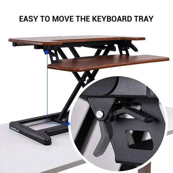 Flexispot M7M 35 inch Alcove Keyboard Tray Lever Mahogany