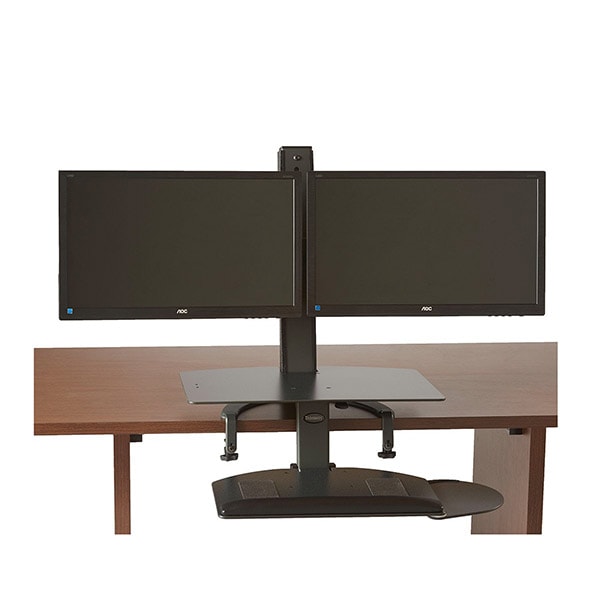 Health Postures Taskmate Go Dual 6351 Front View Lowered