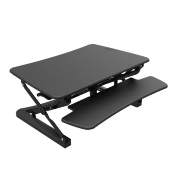 Loctek LX36 Sit-Stand Desktop Workstation 3D View Top Front Side View
