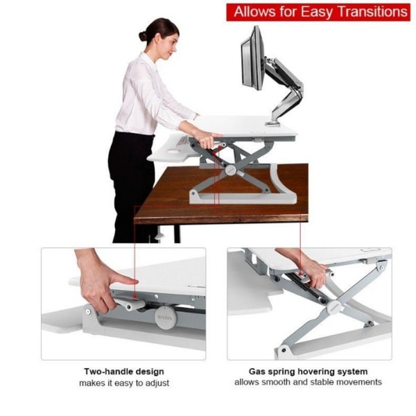 Loctek LX36 Sit-Stand Desktop Workstation Adjustable