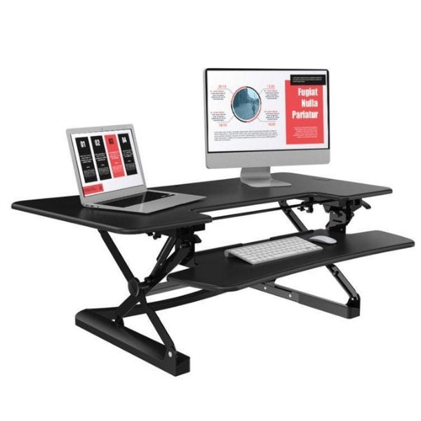 Loctek LXR48 Standing Desk Converter Monitor Laptop And Keyboard