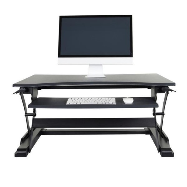 Luxor Level Up Premier Standing Desk Converter Front View Raised