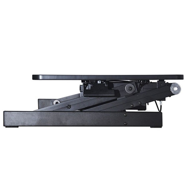 Rocelco DADR Deluxe Adjustable Desk Riser Side View Compressed