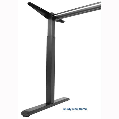 VIVO Crank Height Adjustable Desk Base Black Steel Close Up