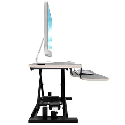 VersaDesk Power Pro 30 inch Electric Standing Desk Converter Gray Side View
