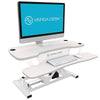 VersaDesk Power Pro 48 inch Electric Standing Desk Converter White 3D View Single Monitor