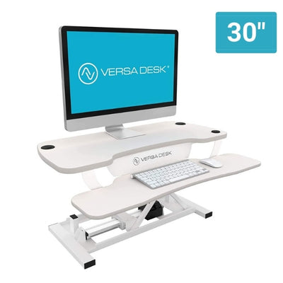 VersaDesk Power Pro 30 inch Electric Standing Desk Converter White