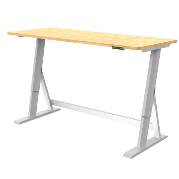 Vivistand Duo Standing Desk Bamboo White Base