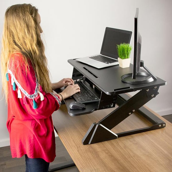 Vivo Desk V000L Top Front Side View