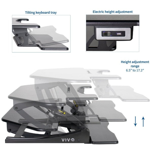 Vivo Desk V000VCE 43 Electric Standing Desk Riser Height Setting