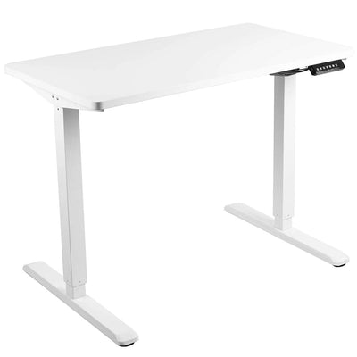 Vivo Electric Standing Desks White Top White Frame 43 x 24