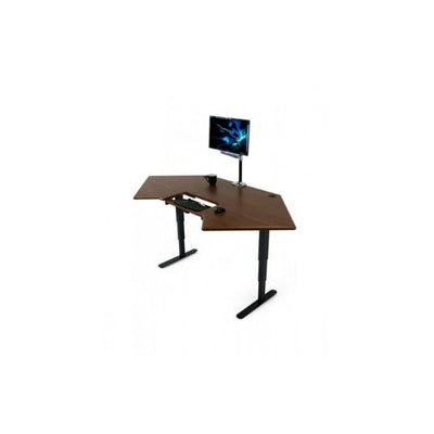 iMovR Cascade Corner Standing Desk 3D View Monitor Facing Left