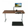 iMovR Cascade Standing Desk Front View With Monitor And Mat