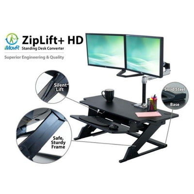 iMovR ZipLift HD 42 inch Standing Desk Converter Base