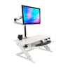 iMovR ZipLift+ Standing Desk Converter 3D View Facing Right White