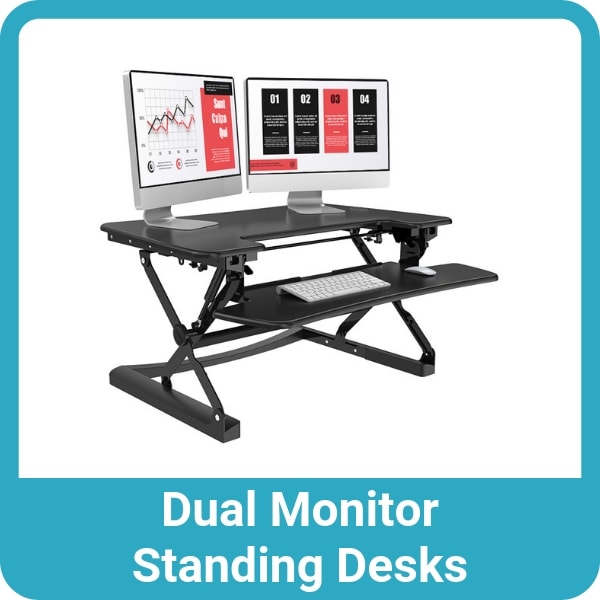 Dual Monitor Standing Desk Converters