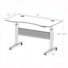 ApexDesk AirDesk Pneumatic Standing Desk 59 Inch Dimension