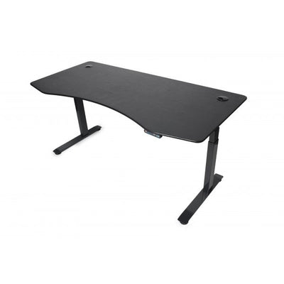 ApexDesk Elite Series 71 Black Desktop With Black Frame Top front view