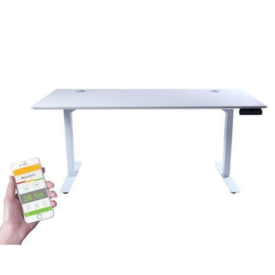 ApexDesk Flex Pro Series 66 inch Standing Desk Top Front View White