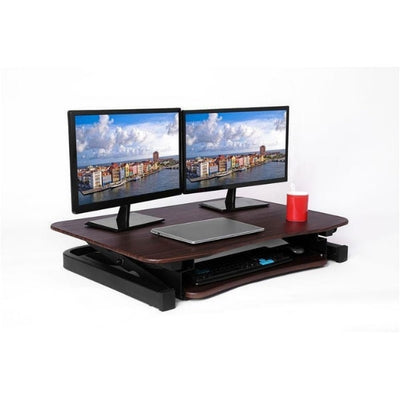 ApexDesk ZT Electric Desk Riser 3D View Walnut Compressed