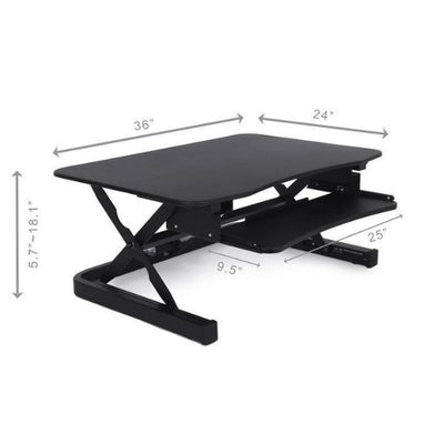 ApexDesk ZT Electric Desk Riser Dimensions