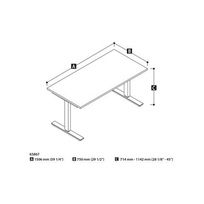 Bestar 30 x 60 Electric Dimension