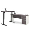 Bestar Connexion L-Desk Slate & Sandstone