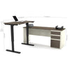 Bestar Prestige + L-Desk White Chocolate & Antigua Full Dimension