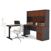 Bestar Prestige + L-Desk With Hutch Dimension Sitting
