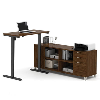 Bestar Pro-Linea L-Desk Oak Barrel