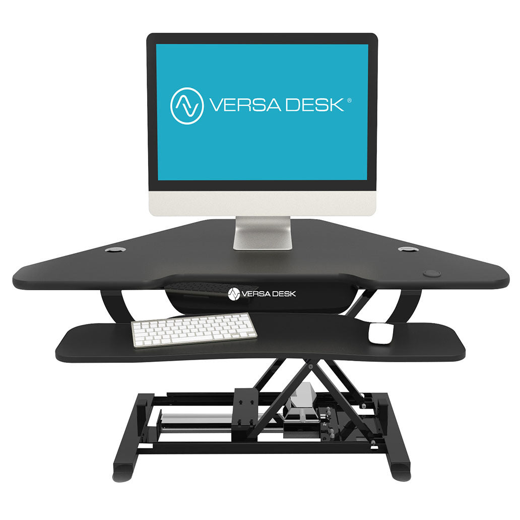 VersaDesk - 48" Power Pro Corner Electric Standing Desk Converter - DISCONTINUED - Standing Desk Nation