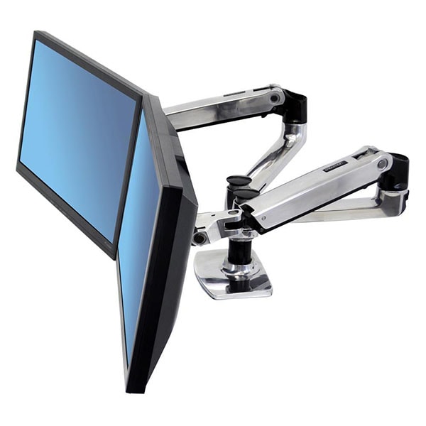 Ergotron LX Dual Side by Side Top Side View