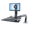 Ergotron WorkFit A Sit Stand Workstation 3D View With Worksurface