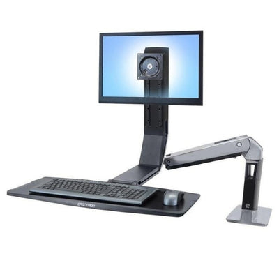 Ergotron WorkFit A Sit Stand Workstation 3D View Without Worksurface