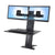 Ergotron WorkFit SR Dual Monitor Sit Stand Workstation 3D View Transparent Black