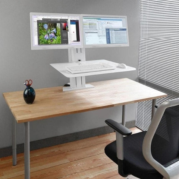Ergotron WorkFit SR Dual Monitor Sit Stand Workstation Standing Desk Nation