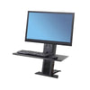 Ergotron WorkFit SR Single Monitor Sit Stand Workstation 3D View Heavy Black