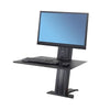 Ergotron WorkFit SR Single Monitor Sit Stand Workstation 3D View Standard Black
